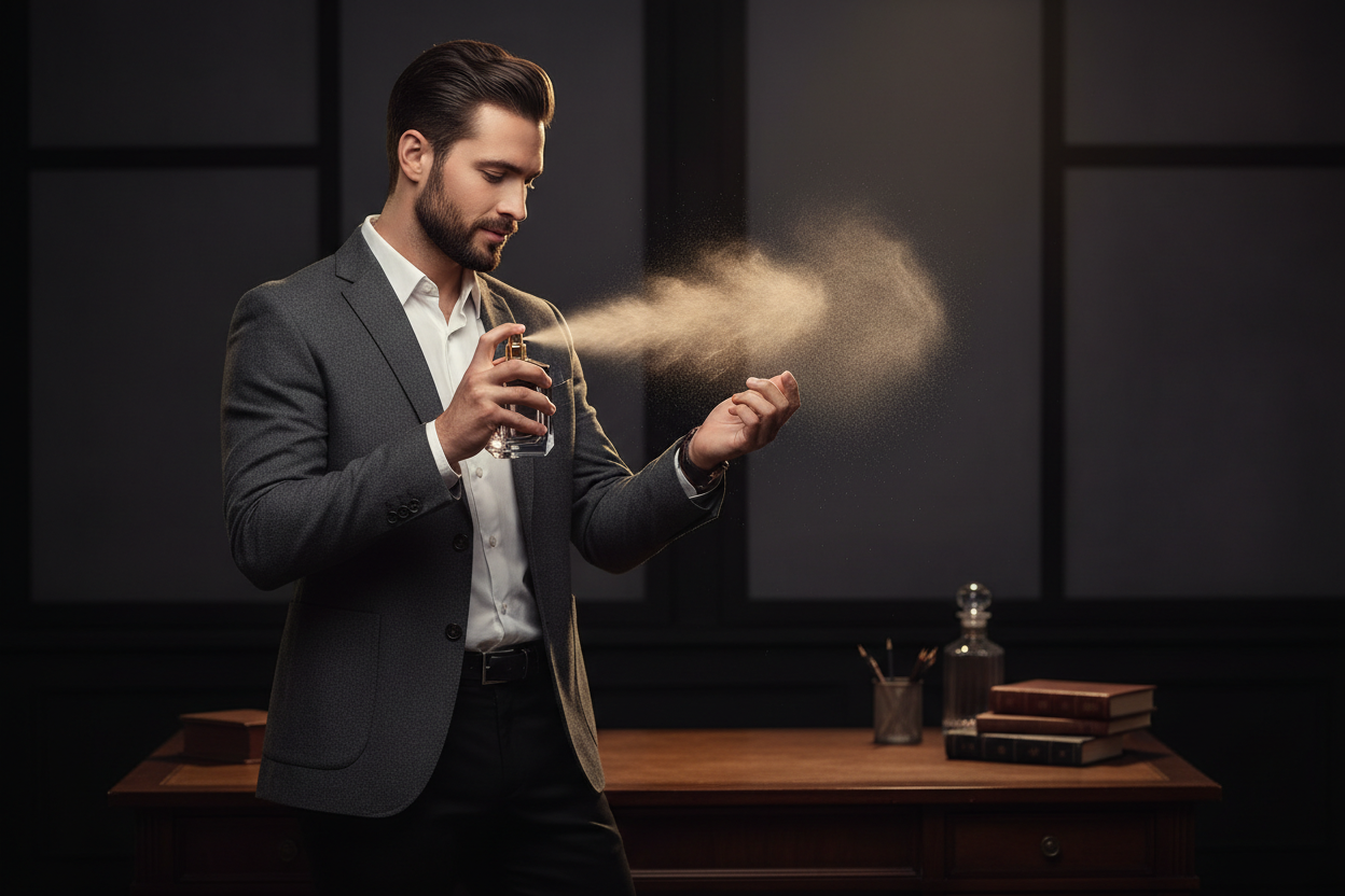 QUE NO LLEGUE A LA CARA LA PULVERIZACION DEL PERFUME
